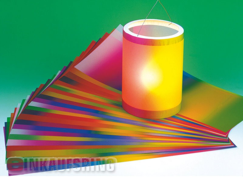 Regenbogentransparentpapier 115g/m² 22x51cm, 25 Bogen, sortiert