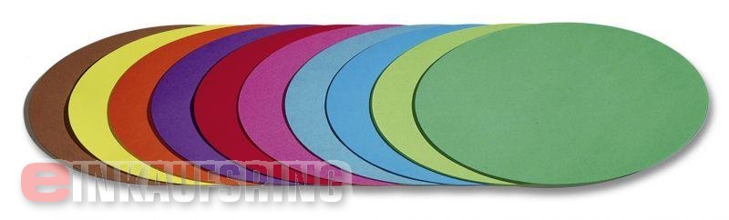 Faltblätter 70g/m², oval 12,5x20cm 500 Blatt, farbig sortiert