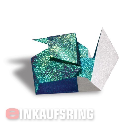 Irisierendes Papier 75g/m², 14x14cm 50 Blatt, Punktpräg., farbig sortiert