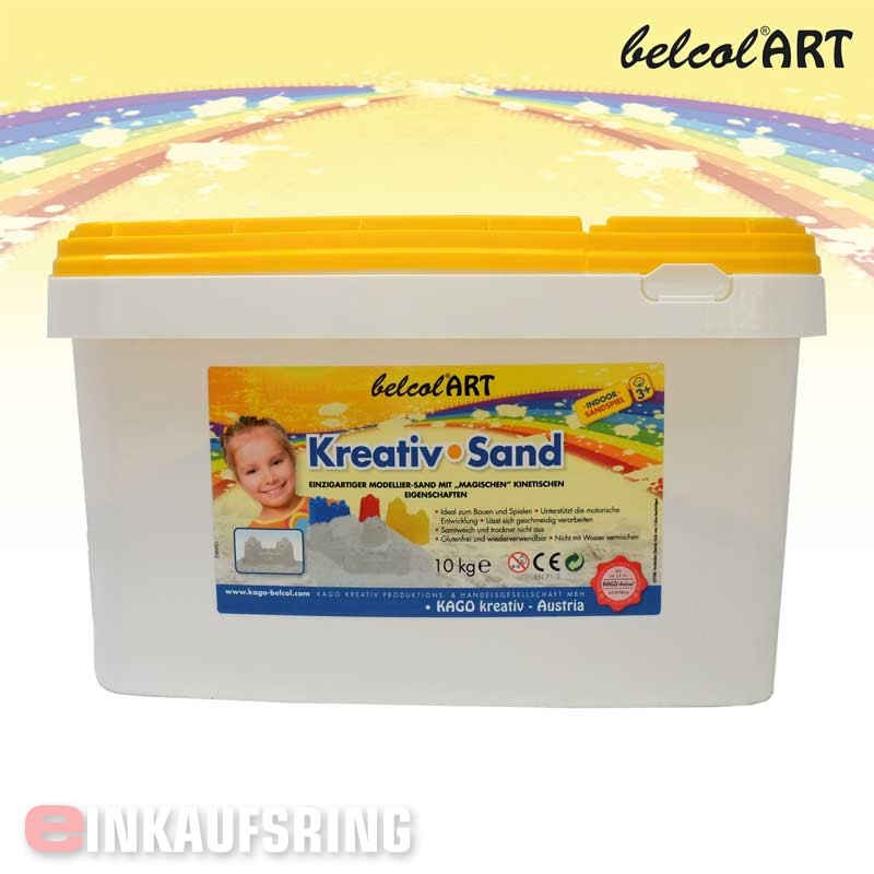 belcolART Kreativ Kinetic Sand 10Kg in der Sandwanne