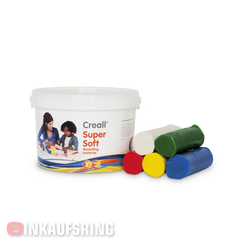 Creall-supersoft Knete 1750Gr in 5 Farben
