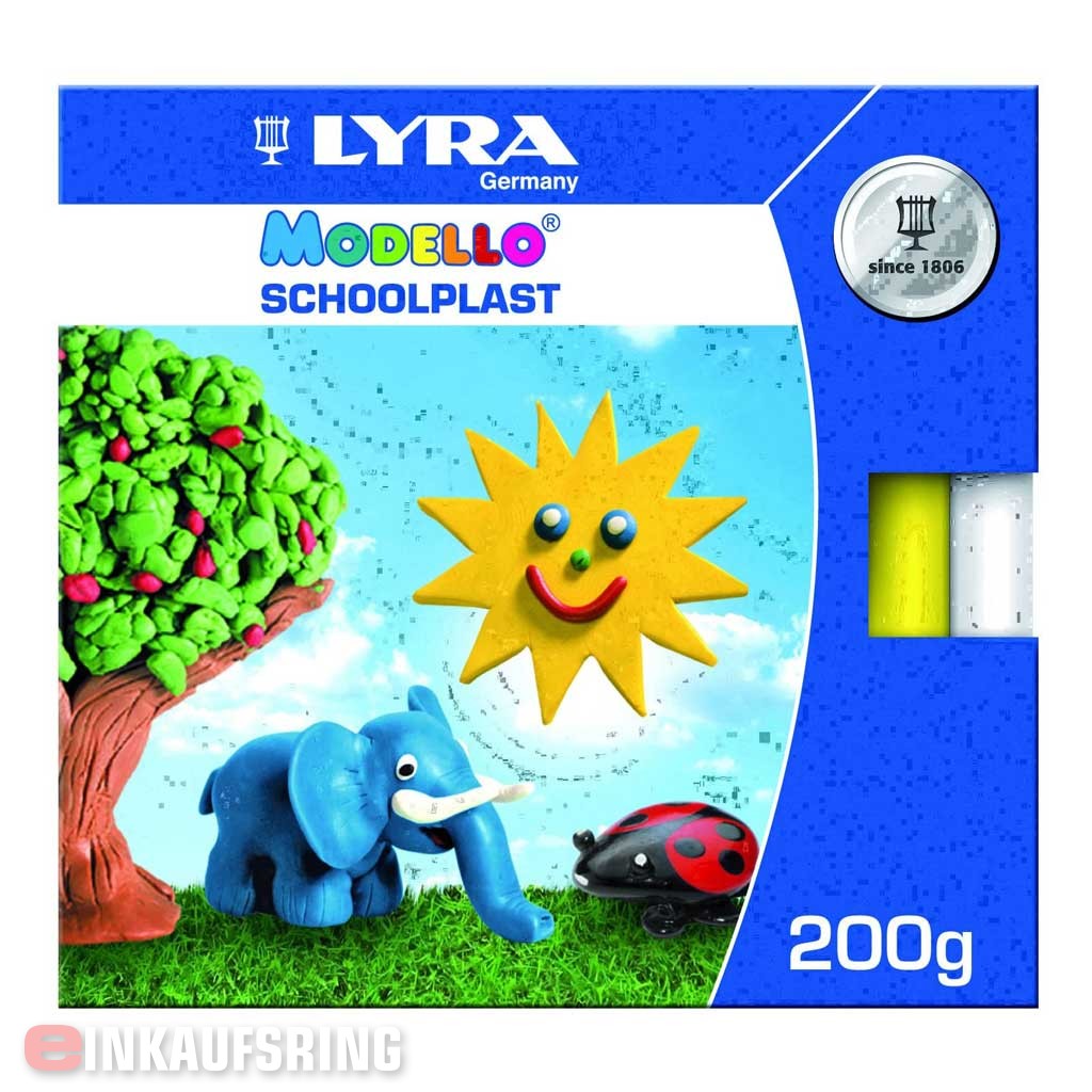 Lyra Schulknete 200g in 10 Farben sortiert