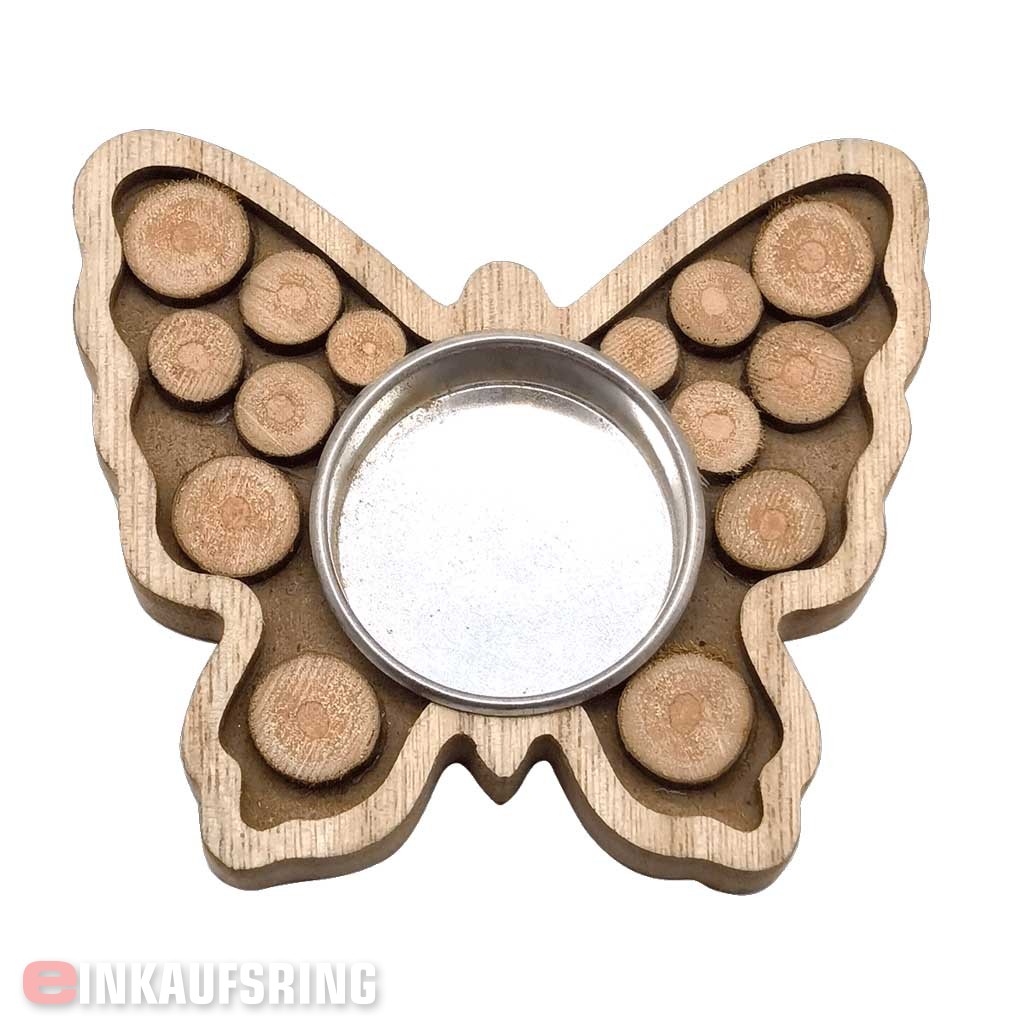 3D-Teelichthalter Schmetterling" Größe: 87×100×17 mm"
