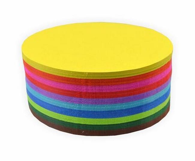 Faltblätter 70g/m², 10cm rund 500 Blatt, farbig sortiert