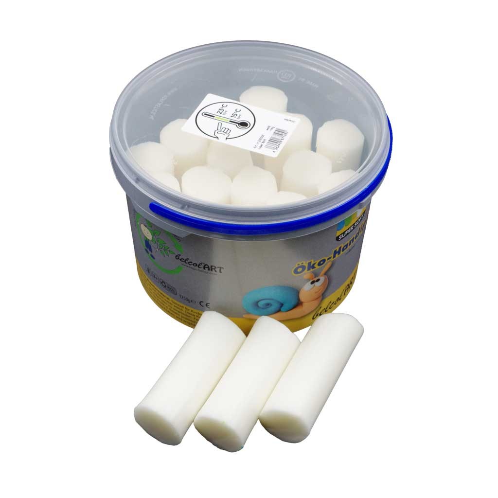 belcolART Öko-Handiplast SuperSoft 1750g im Eimer, Farbe weiß