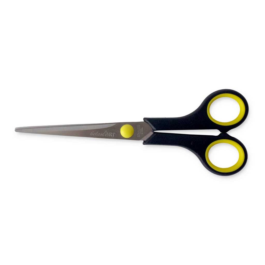 Soft-Grip-Schere 17,4cm, mit abgerundeter Spitze mit beidseitigem Schliff, Klinge 7,5cm