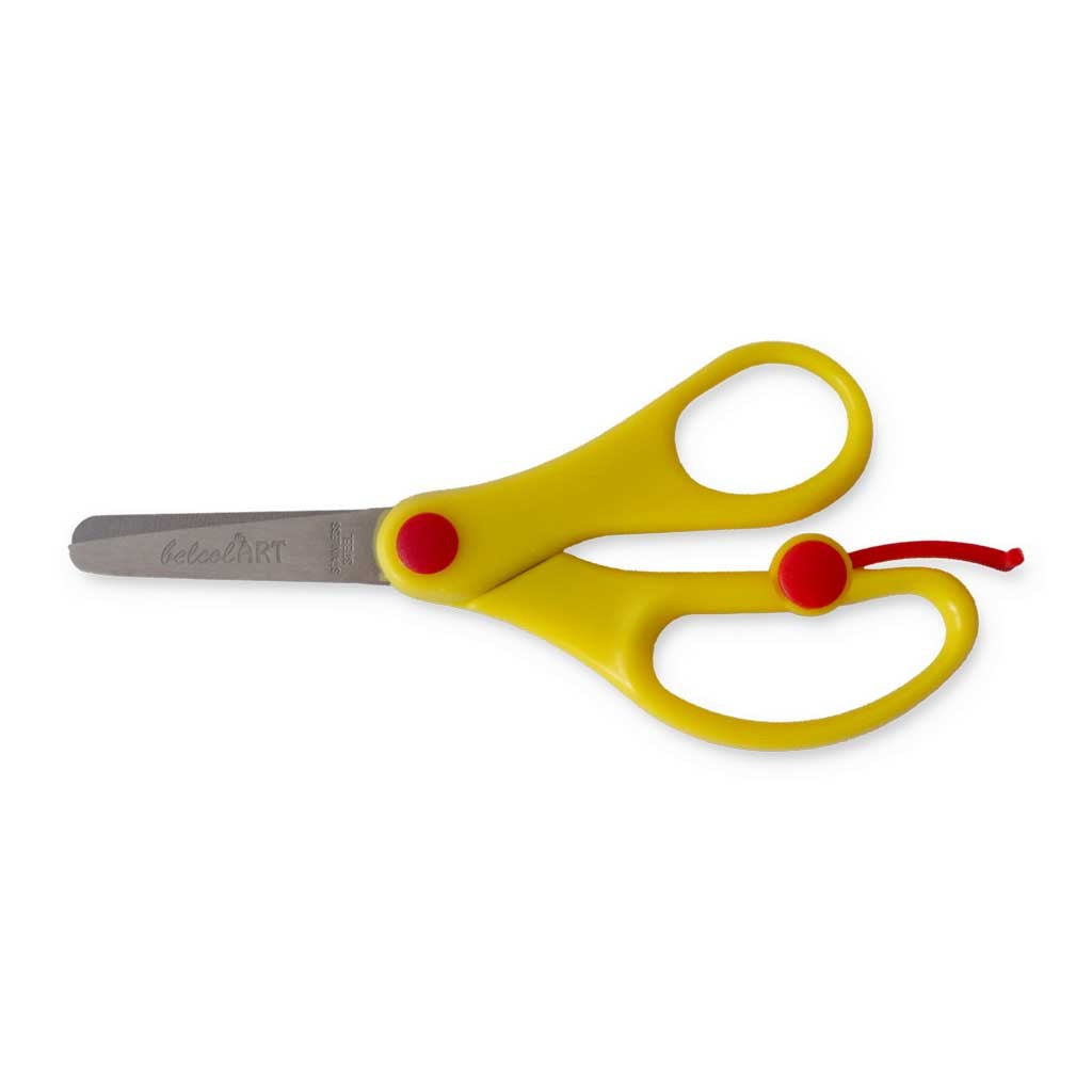 Kinderbastelschere 13cm Rund, Helper beidseitiger Schliff, Klinge 4cm