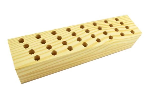 Scherenständer/Pinselständer H6cm, L32cm, B7,5cm, 32 Löcher