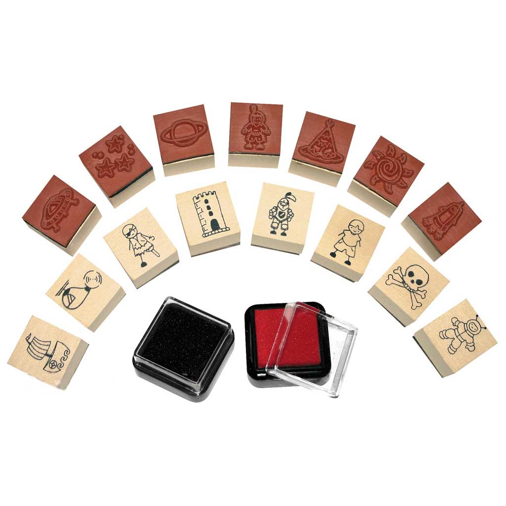 Ministempel Jungs 15er Set