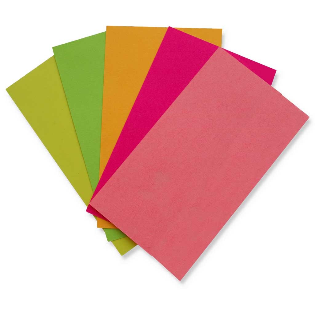 Tonkarton 180g/m², 50x70cm, 100 Bogen in 5 fluoreszierenden Farben