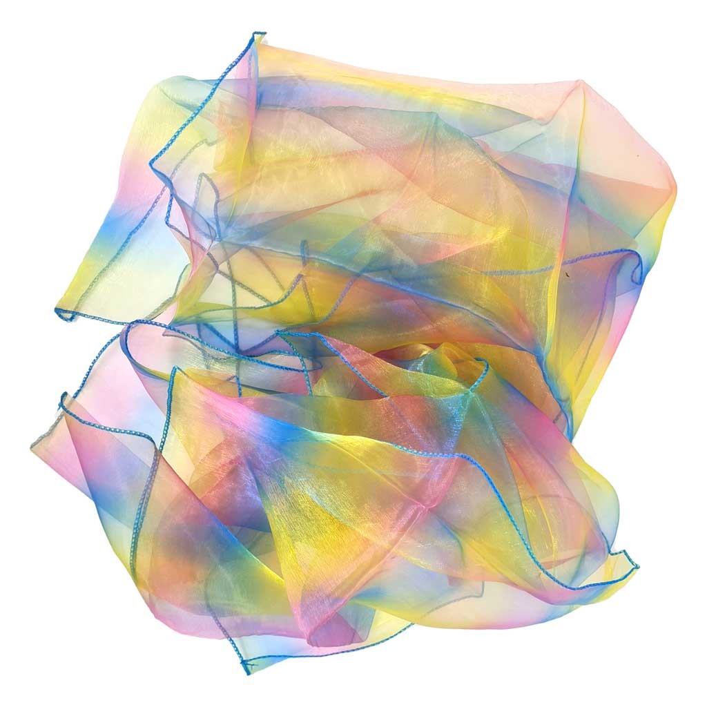 Jongliertücher, 68x68cm 12Stk sort. in Regenbogen Farben