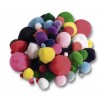 Pompons, 100 Stück verschiedene Größen und Farben sortiert