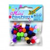 Mini-Pompons, 50 Stück 2 Größen, farbig sortiert