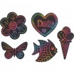 Zauberbilder 25er Set Blume, Herz, Schmetterling, Fisch, Eis