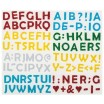 Moosgummi Glitter-Sticker, 100 Stück Buchstaben, farbig sortiert