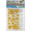 Moosgummi Glitter-Sticker, 40 Stück Sterne, gold/silber sortiert
