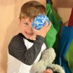 Sensorik-Ball Trösterchen blau/weiß